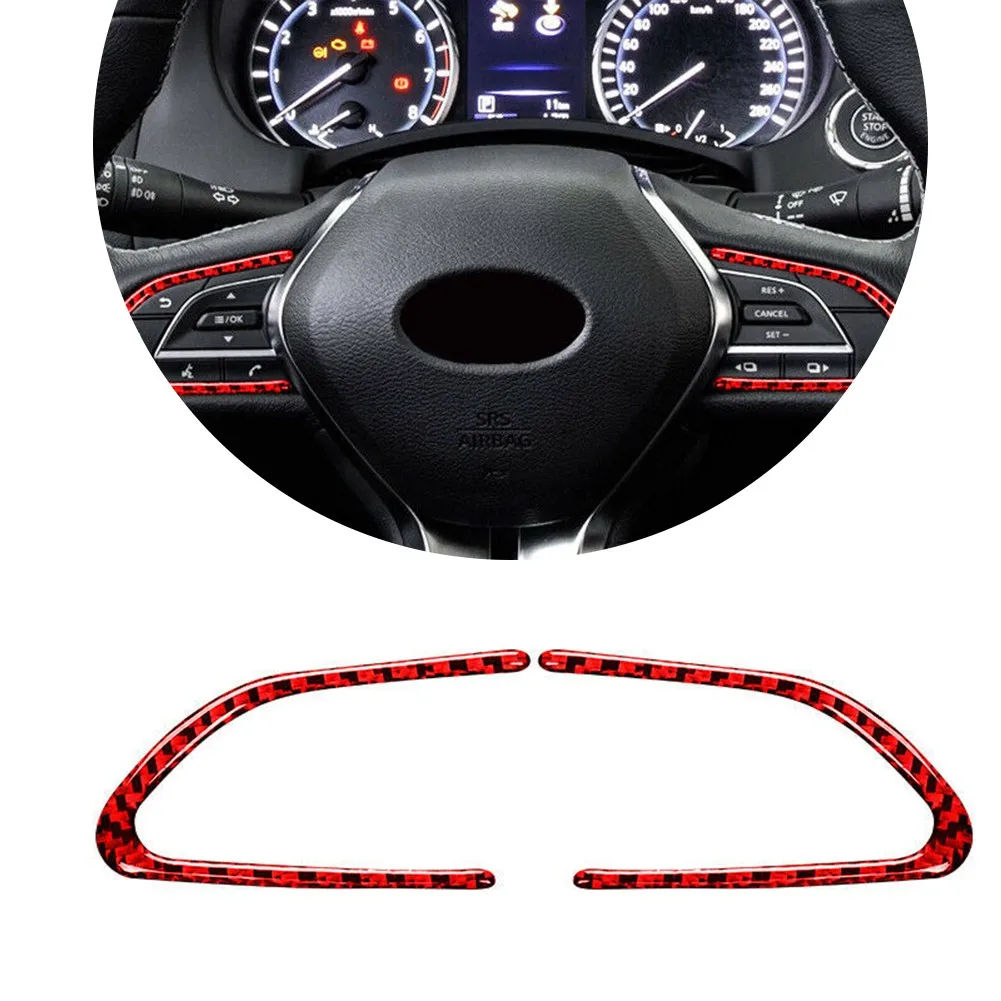 Red For Infiniti Q50 Q60 20142019 Trim Steering Wheel Button Cover
