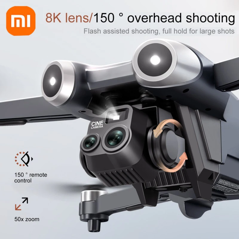 Foldable Quadcopter Xiaomi V600 Drone 8K Mini 4 Professional HD Dual Cameras Optical Flow Positioning Auto Avoidance WIFI UAV GPS 10000M