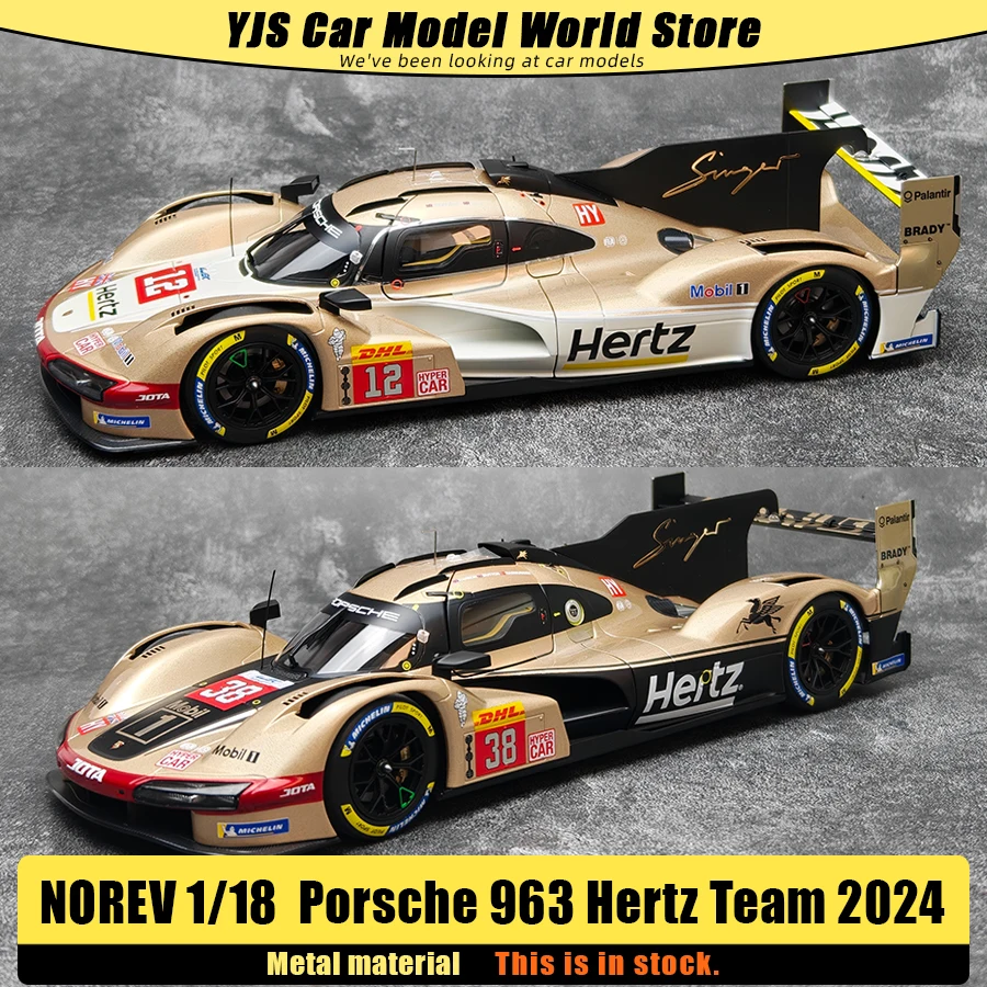 NOREV Diecast model 1:18 Porsche 963 Hertz Team 2024 Metal car