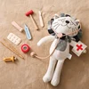 Baby Simulation Doctor Toy Wooden 3D Medical Box Montessori Stethoscope Thermometer Play House Toy Educational Toy Children Gift 6
