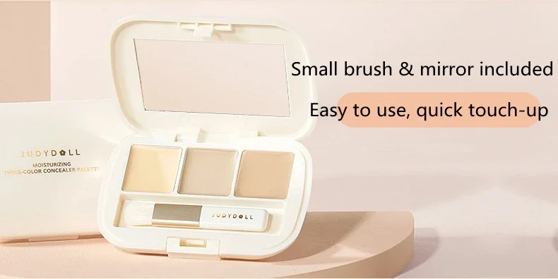 Judydoll Three-color Concealer Palette High Coverage Long-lasting_voghion.com