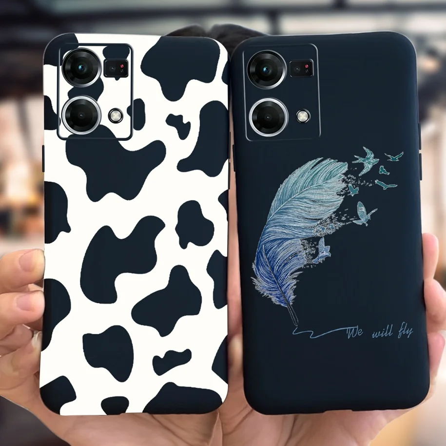 Cute Feather Soft Painted Phone Cover - Stylish Protective Bumper Case