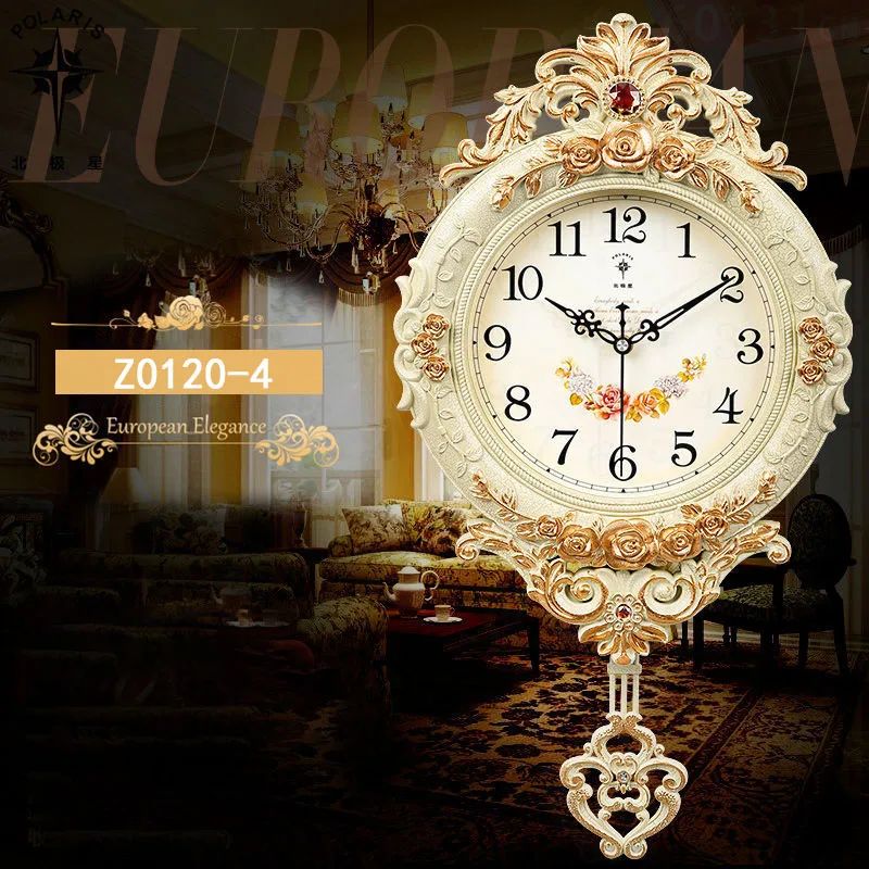Floral Mute Large Wall Clock Z0121-4  