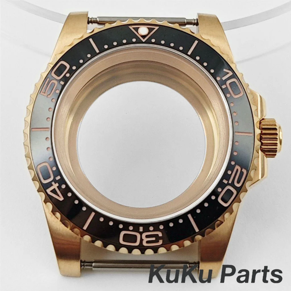 Luxury Rose Gold Men's Watch Case - 40mm, 100m Waterproof, YACHT-MASTER Design