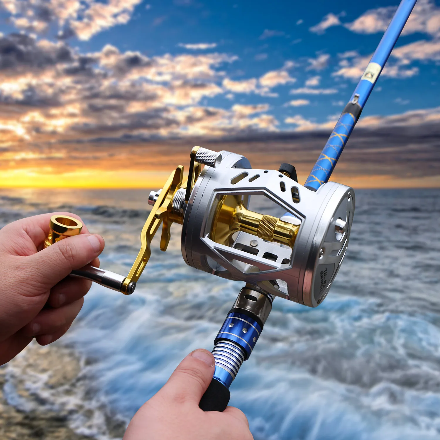 Sougayilang Saltwater Trolling Reel 6+1BB 4.1:1 High Speed Ratio Fishing  Reel Max Drag 25KG Full Metal Baitcasting Fishing Reel - AliExpress