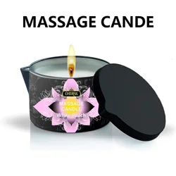 Luxury Aromatherapy Massage Oil Candle for Stress Relief and Skin Moisturizing (White Peach)