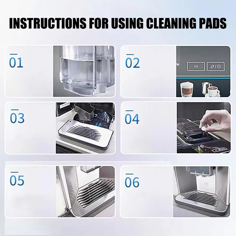 Description Picture 6 of item8 pieces Cleaning Tablets for Espresso Coffee Machine Coffee Maker Pot Descaling Tablets Home Kitchen Supplies