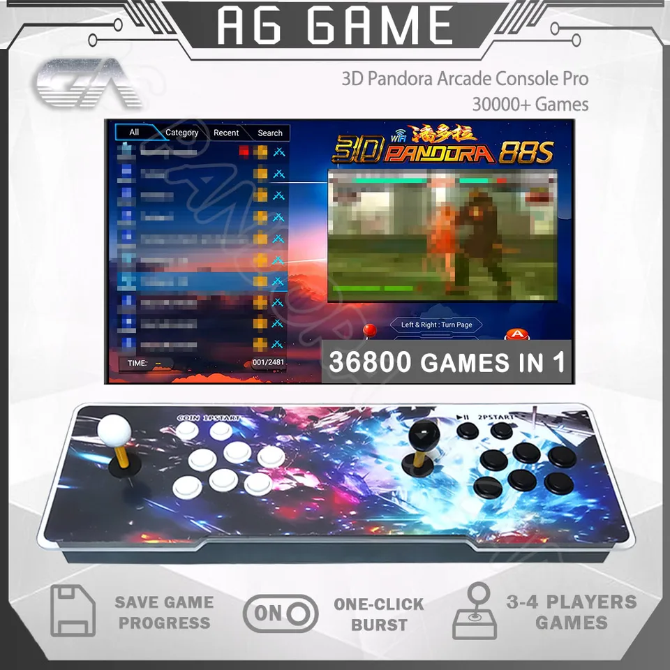 36800 Pandora Saga Ex Home Arcade System 3D WIFI Dual Joystick