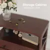 Dark Brown Storage Cabinet with Drawers and Shelves, Standing Kitchen Pantry Cabinet, Floor Storage Cabinet Hutch Cupboard, 6