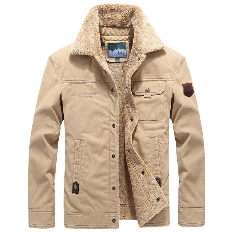Windbreaker Winter Jacket Men Thick Wool Liner Warm Jackets Male ...