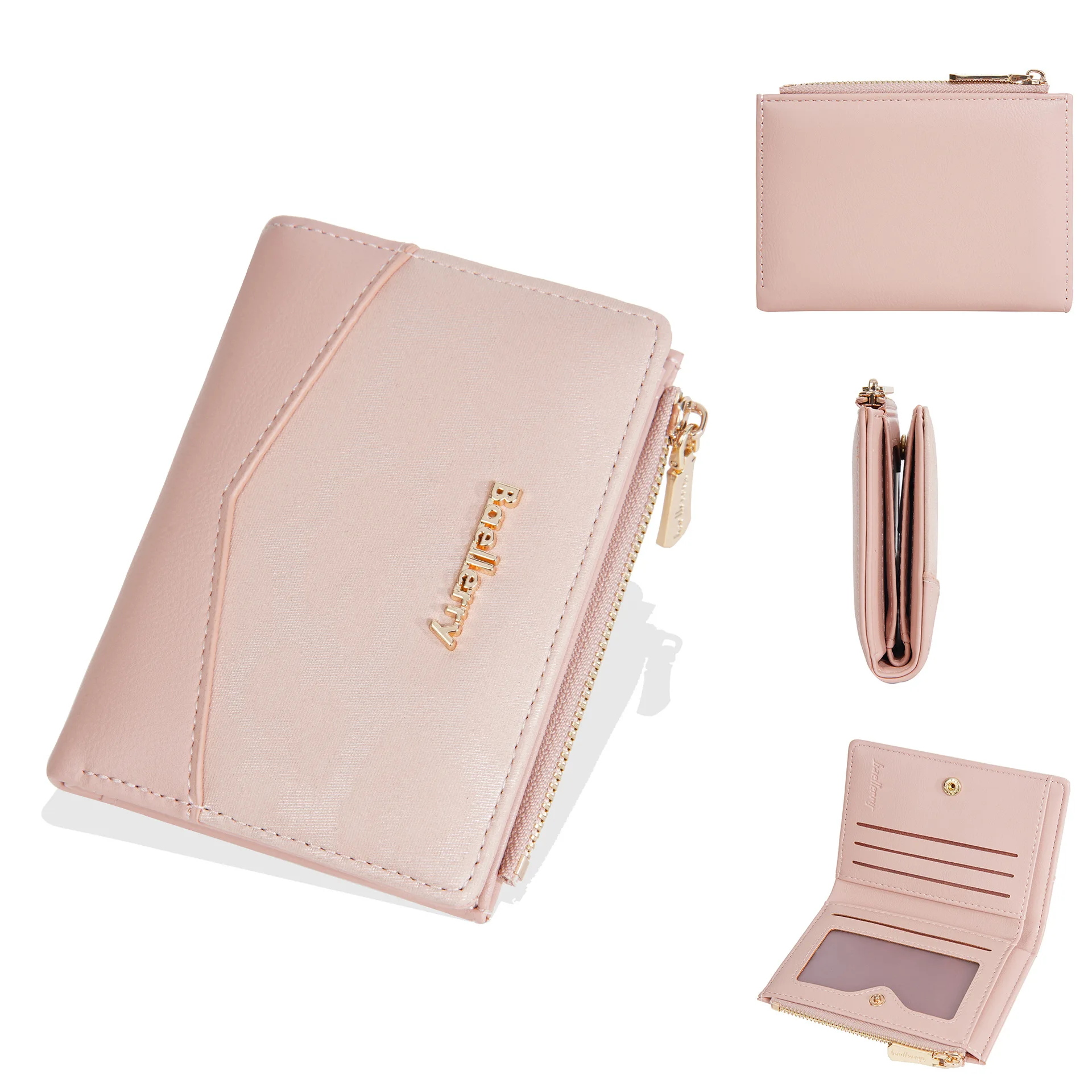 1Pcs Women's Ultra-Thin Short Wallet with Multiple Card Slots, Large Capacity, Zipper Coin Pocket, Multifunctional Storage Wallet, Mini Portable Card Holder