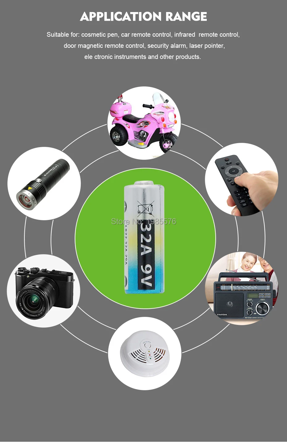 Alkaline Battery 1pcs/lot 32A 9V Alkaline Primary Dry Batteries LR32 29A L822 for Car Key Remote Control Industrial Packing