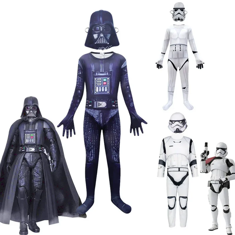 Halloween Kids D-Darths Vaders Costume The Force A-Awakes Kids Super Deluxe S-Stormtroopers Costume M-Mandalorianing Invia Maschera