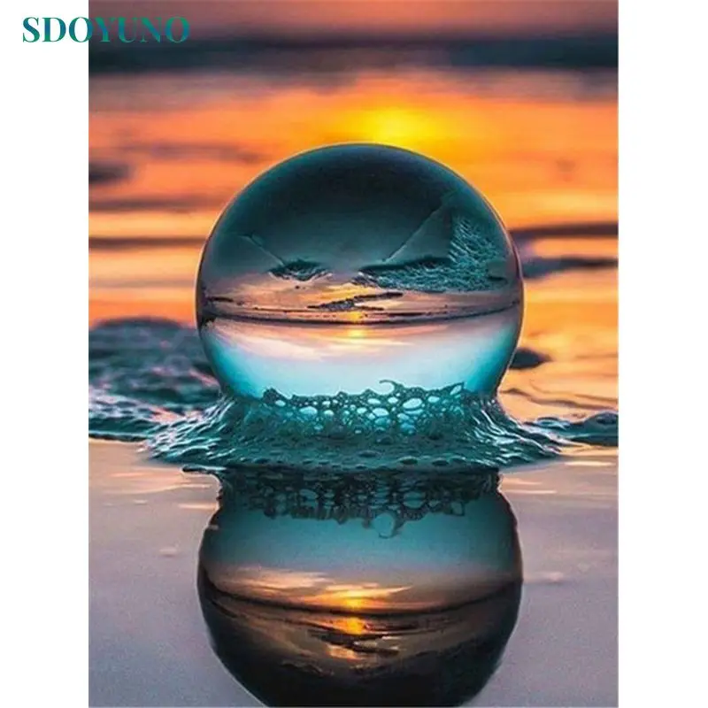 

SDOYUNO DIY Diamond Painting scenery Cross Stitch Diamond Embroidery Mosaic Art Picture of Rhinestones Home Decor