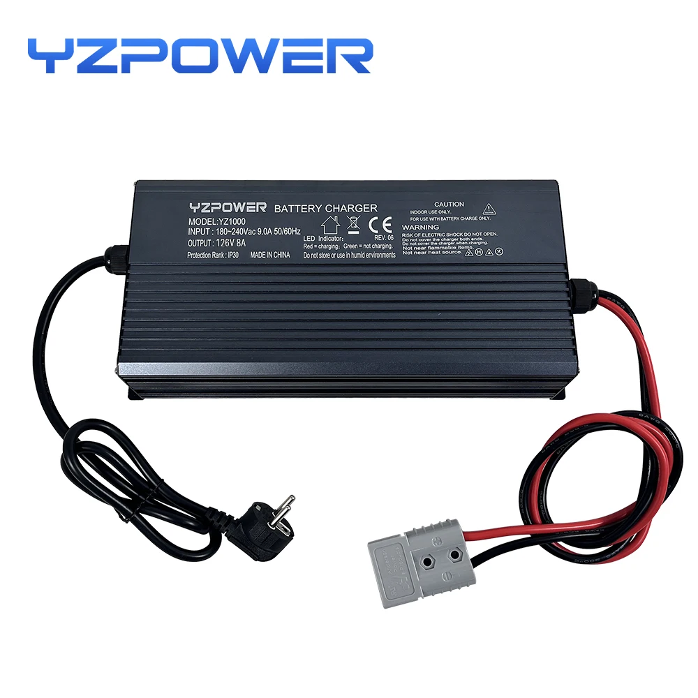 Yzpower Fast Lithium Battery Charger For 126v 8a With Display With