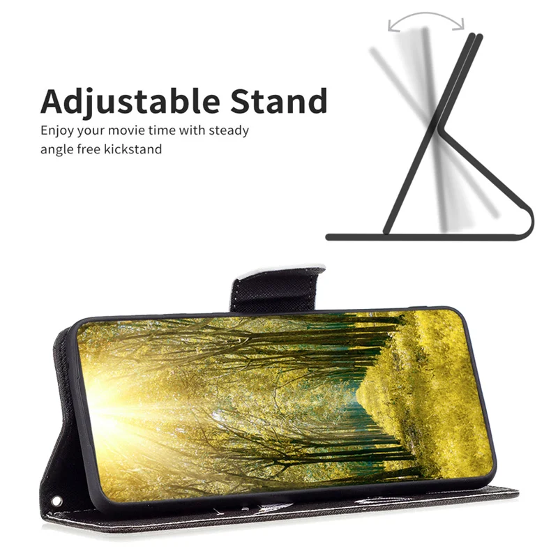 Artistic Pattern Leather Flip Phone Case - Elegant and Durable Cover