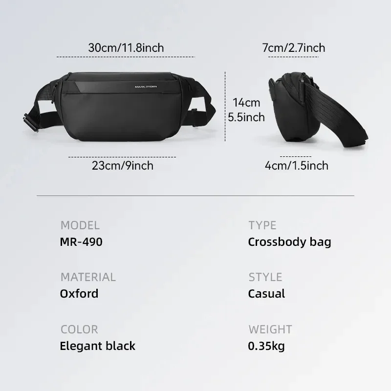 Men's Chest Bag Business Leisure Multifunctional Sports Cycling Crossbody Bag