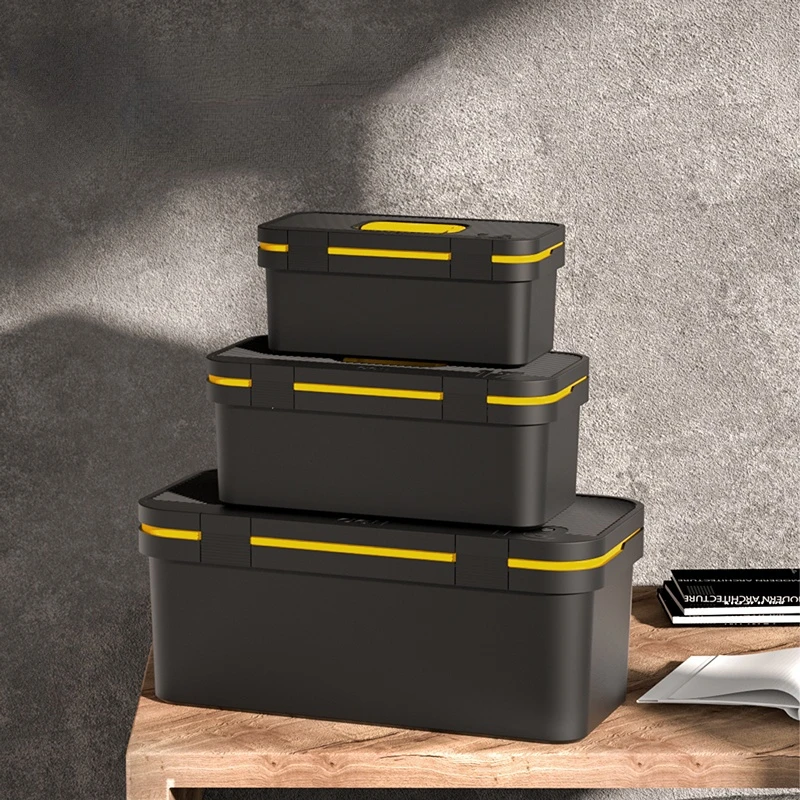 Deli 1 Pcs 14/17 Inch Household Tool Box PP Material Pressure Resistance Multifunction Electrician's Portable Tool Storage Boxes 2