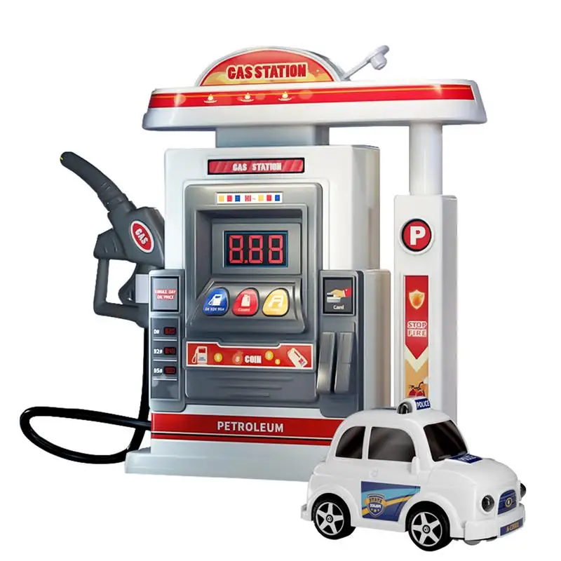 

Gass Pump Toy Simulation Set Early Education Play House Set With Simulation Gass Pump Automatic Toy Gass Station Toy Car Gass