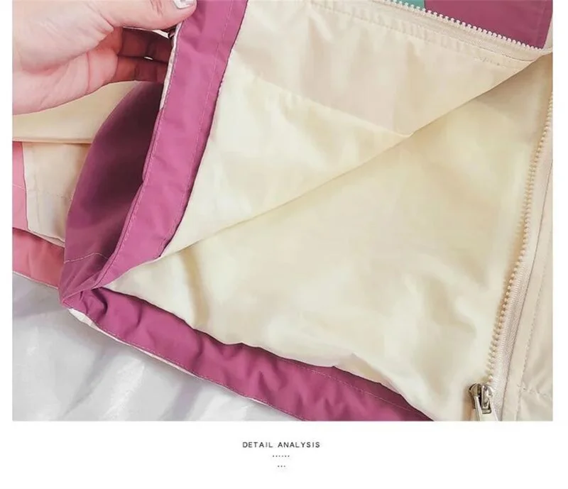Girls Colorblocked Baseball Trench Jacket - Spring Autumn Casual Outerwear Ages 2-10