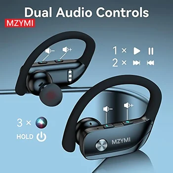 MZYMI Earhooks Bluetooth Headphones T16 Sport Earphones Hifi Stereo Sound Wireless Earbuds Over-Ear Headset Built-in Mic 4