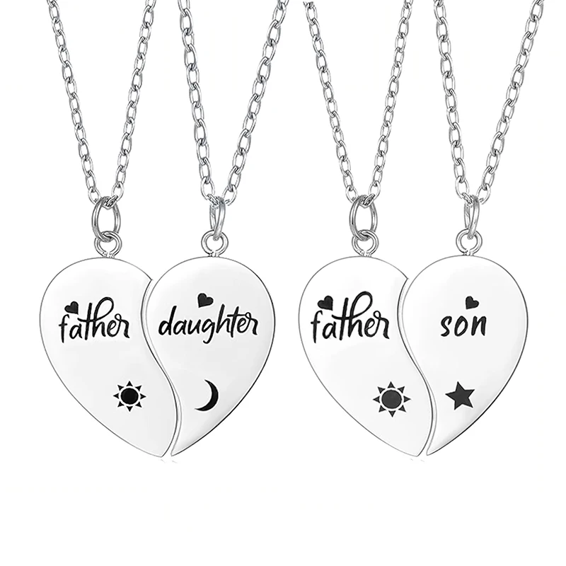 Mom Father Daughter Matching Jewelry 2Pcs Father Daughter Son