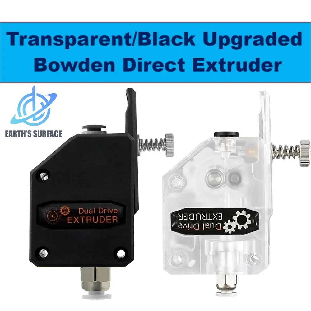 

3D Printer Parts Upgraded Bowden Direct Extruder Transparent/Black MK8 Extruder Clone Dual Drive Extruder For CR10 Ender 3 Pro