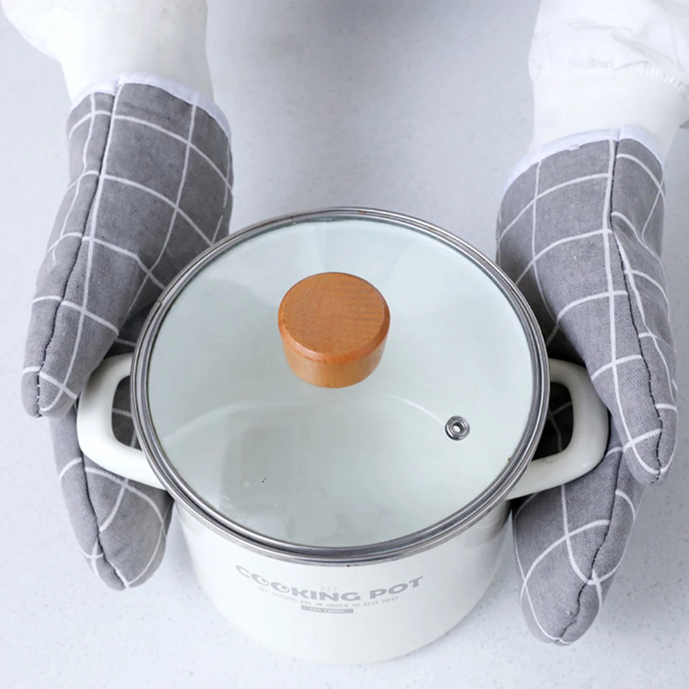Kitchen Baking Gloves Microwave Oven Gloves High Temperature Resistant And Insulated Gloves Oven Gloves Heat-Resistant Glo 3