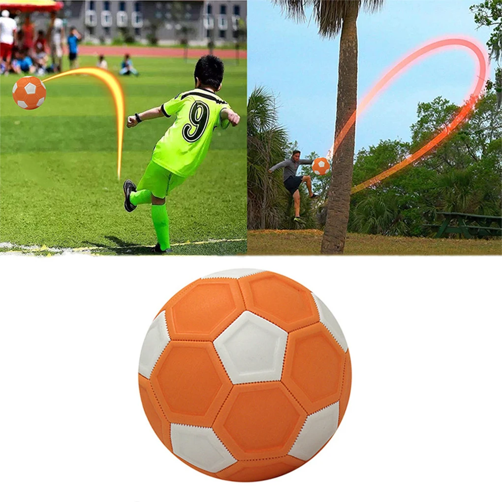 Orange Sports Football With High Density Wear-resistant Surface Layer Indentation Ball Rotate Ball