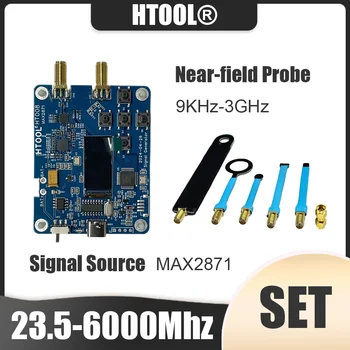 แหล่งกำเนิดสัญญาณ 23.5-6000MHz MAX2871 เครื่องกำเนิดสัญญาณแบบสองช่องสัญญาณ  ช่องสัญญาณออก 9KHz-3GHz พร้อมหัววัดใกล้สนาม 1