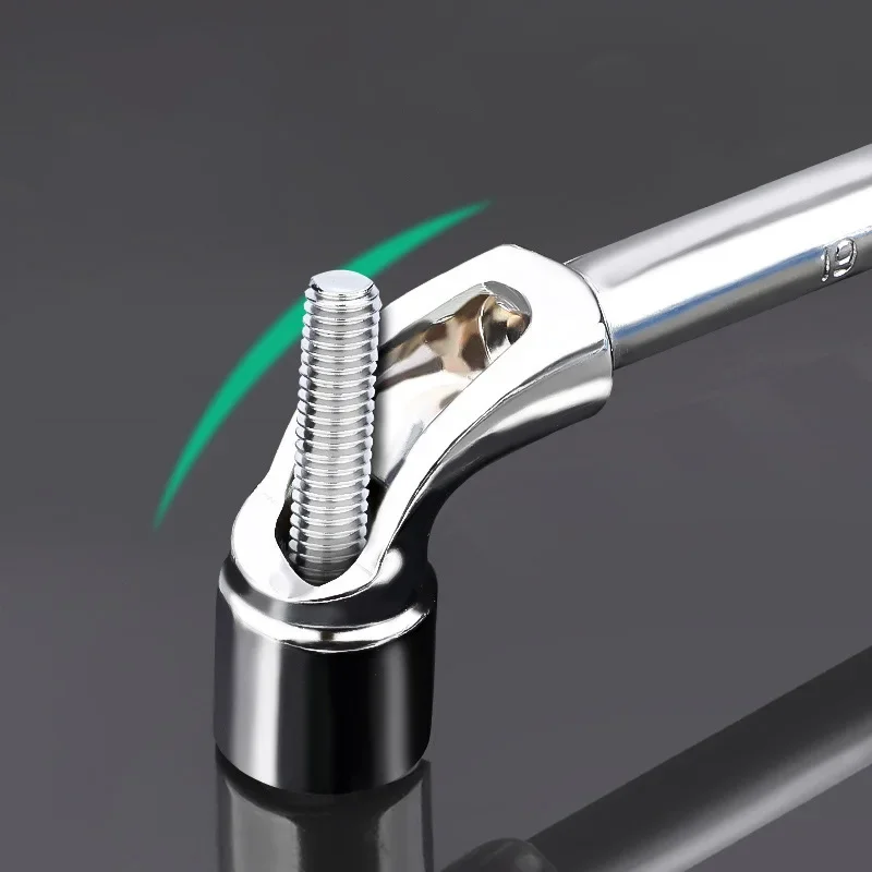 Hardware Tools - Mirror Perforated Wrench - L-shaped Elbow Socket Wrench -7-shaped Milling Mouth Manual Pipe Wrench 4