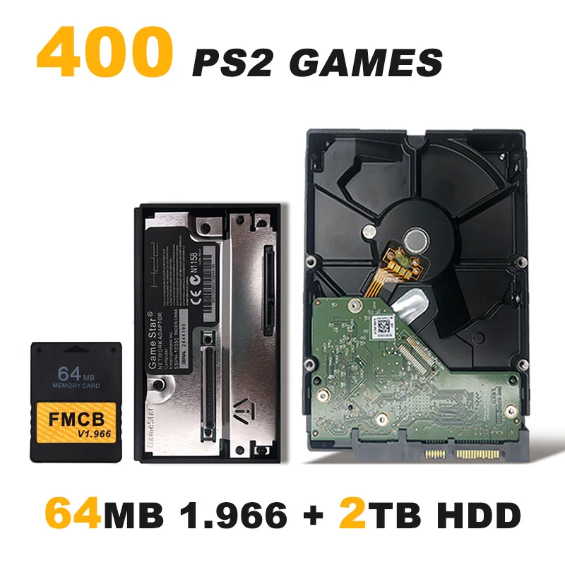 Hdd Sata Da 3.5 "80Gb/320Gb/500Gb/1Tb/2Tb Con Giochi Fmcb V1.966 Scheda Di Memoria 8/16/32/64Mb Per Adattatore Hdd Sata Ps2