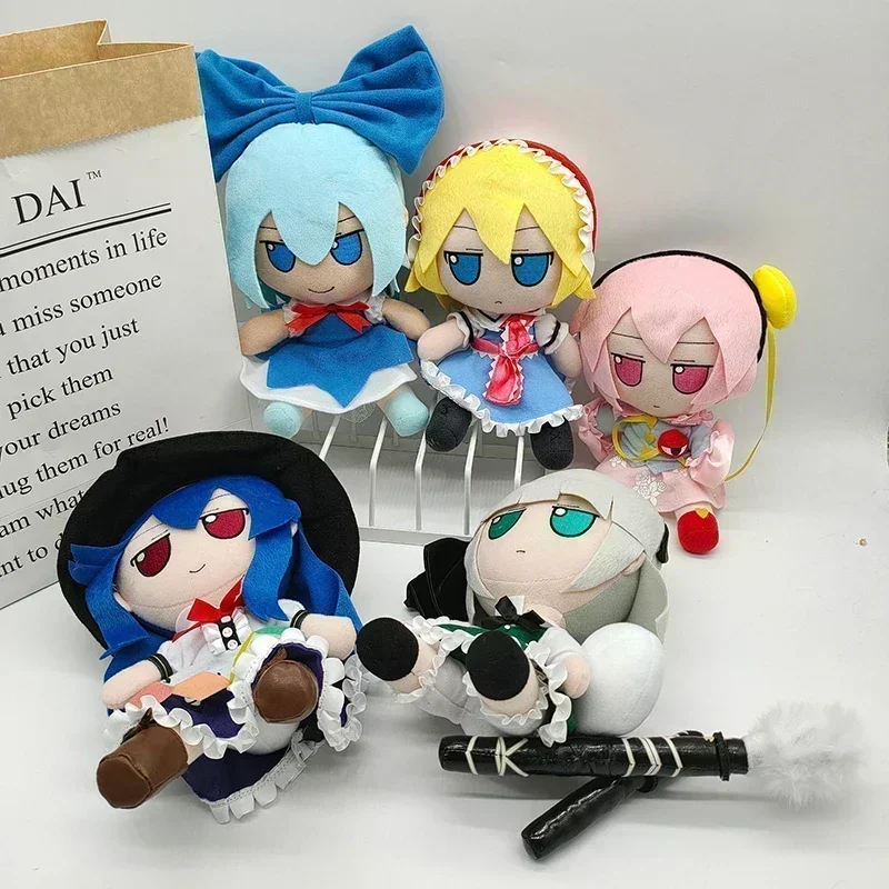 20CM 애니메이션 동방 프로젝트 봉제 인형 Cirno 플러시 인형 Izayoi Sakuya Flandre 스칼렛 코스프레 인형 베개 크리스마스 선물