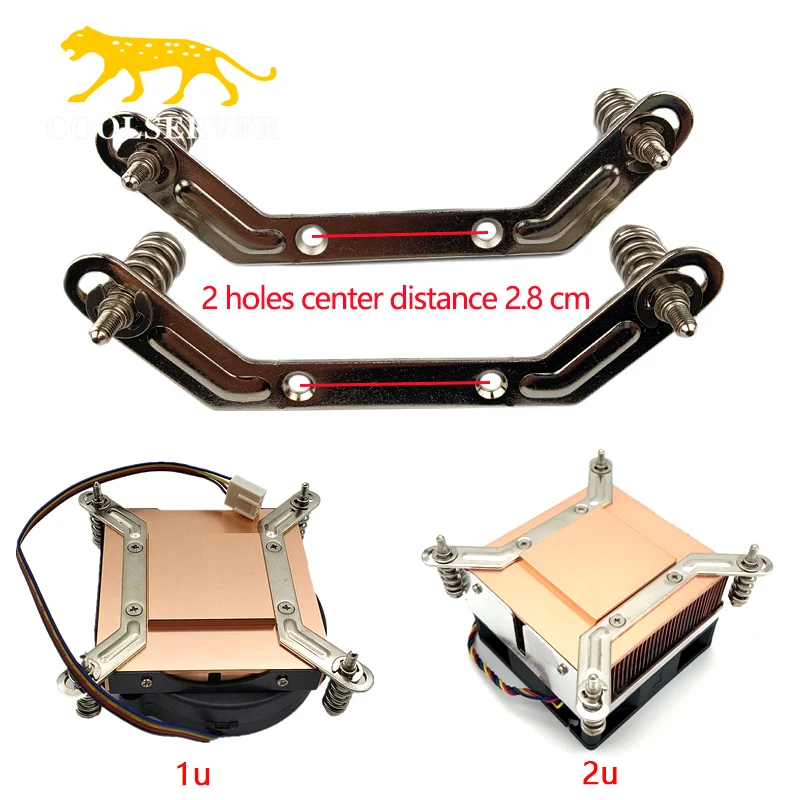 

Coolserver 1155 1366 2011 Intel CPU 1U turbo 2U Push Down CPU Radiator Square Bracket Buckle Fan Seat Mounting Fastener Bracket