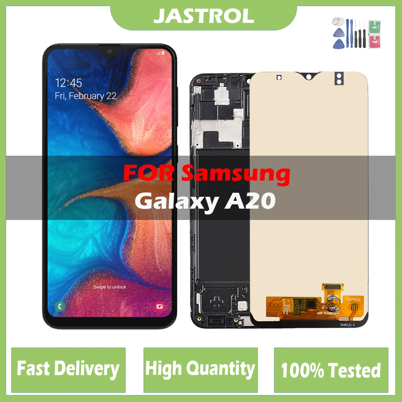

6.4'' Super AMOLED LCD For Samsung Galaxy A20 A205 SM-A205F A205FN LCD Display With Touch Screen Digitizer Assembly