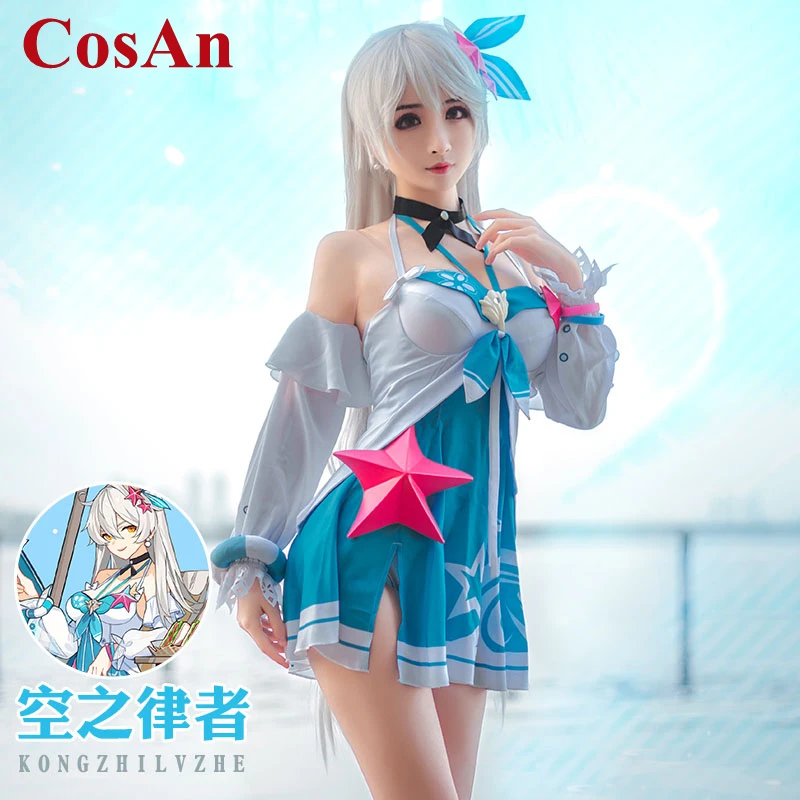 

CosAn Game Honkai Impact 3rd Kiana Kaslana Cosplay Costume Two-Piece Set Sweet Lovely Swimsuit Daily Wear Role Play Clothing