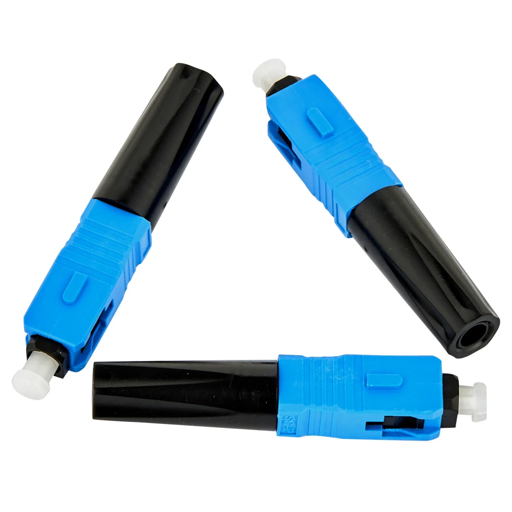 50mm SC APC 단일 모드 광섬유 고속 커넥터 FTTH 광섬유 광섬유 퀵 콜드 스플라이싱 커넥터 현장 조립 도구