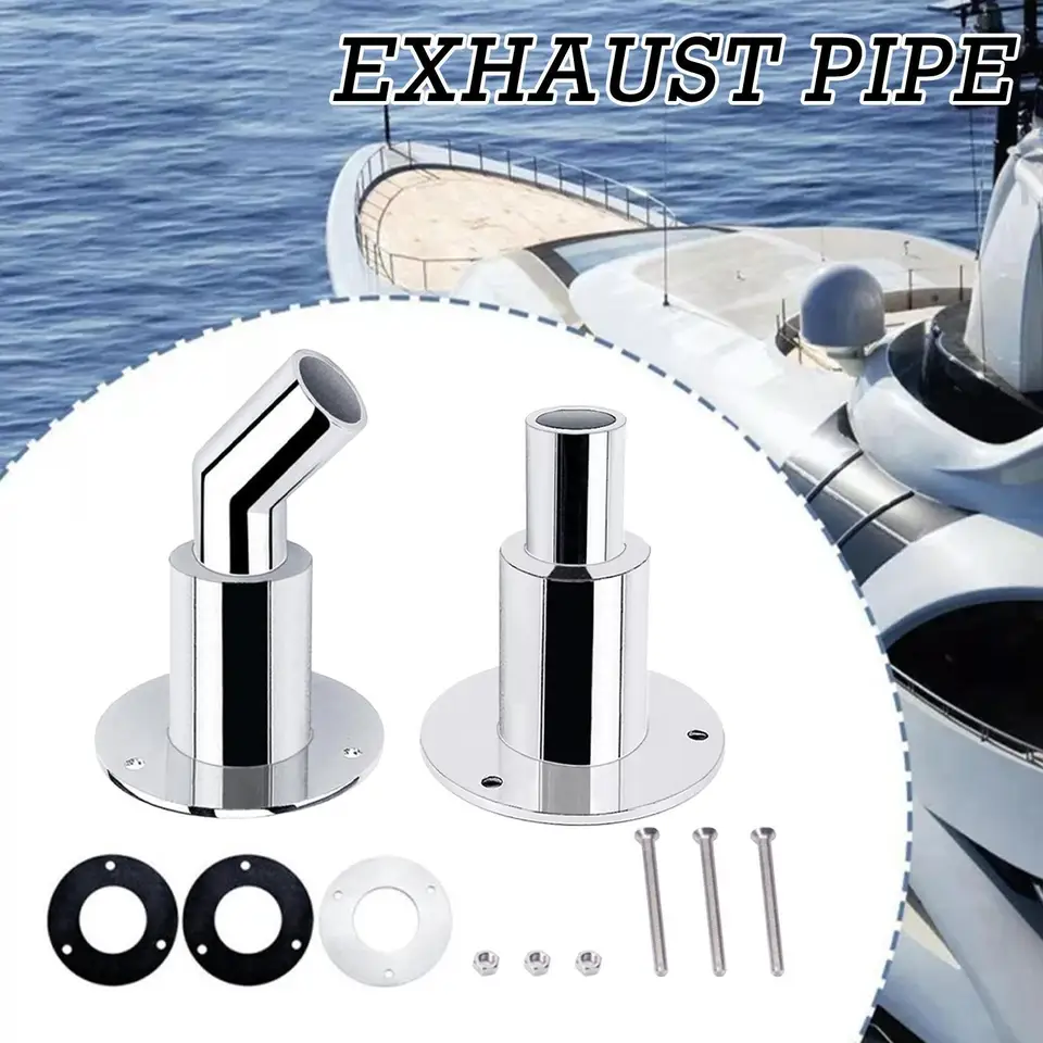 Thru Hull Exhaust Skin Fitting Tube Pipe Socket Elbow For Boat Car