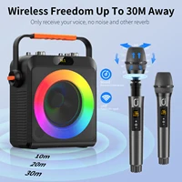 FanFun Bluetooth Karaoke Speaker, Wireless Portable Speaker with 2 Microphone, Karaoke Machine for Adult, Home Karaoke System - Image 2