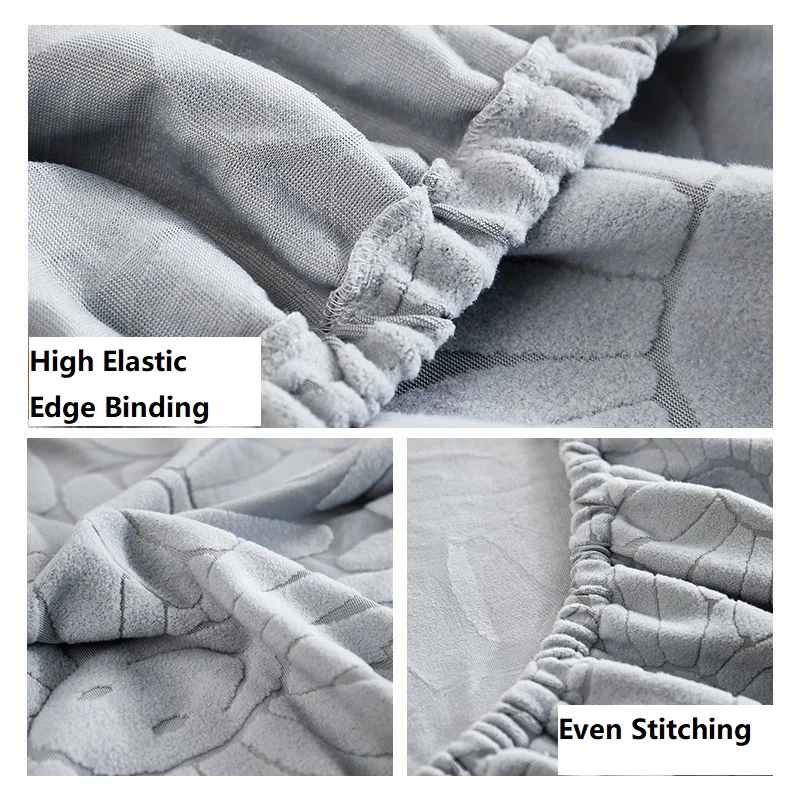Jacquard Soft All-inclusive Headboard Cover Solid Color High Elastic Bed Head Cover King Queen Size Removable Backrest