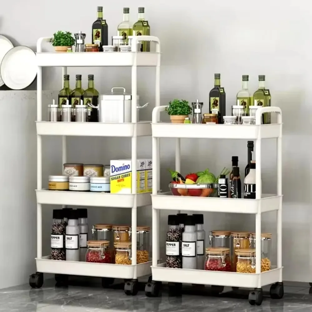 Small Cart Storage Rack Mobile Organizer Multi Storey Household Trolley Multifunctional Kitchen Living Parlour Type Snack Cart storage rack rolling storage cart