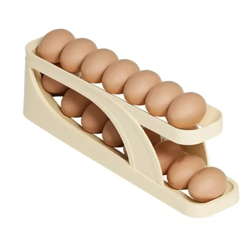 Egg Box Storage Shelf Container Organizer Refrigerator Space Dispenser