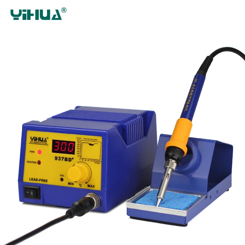 YIHUA-937BD plus Digital LED automatic Temperature Soldering Station with large power soldering iron tool Free shipping