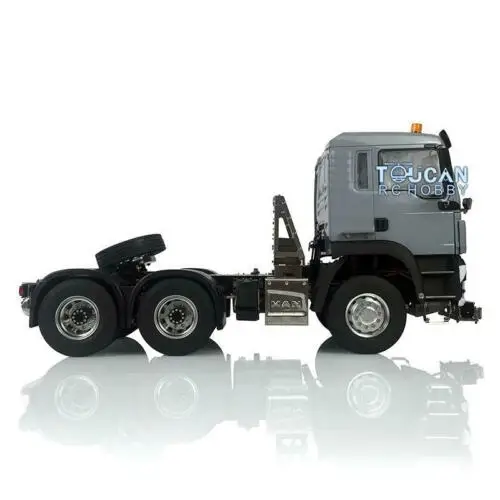 LESU 1/14 6X4 Radio Controlled Metal Chassis Wheels Man Tgs DIY RC Tractor Truck Winch Warning Lights for Tamiyaya Thzh1035 5