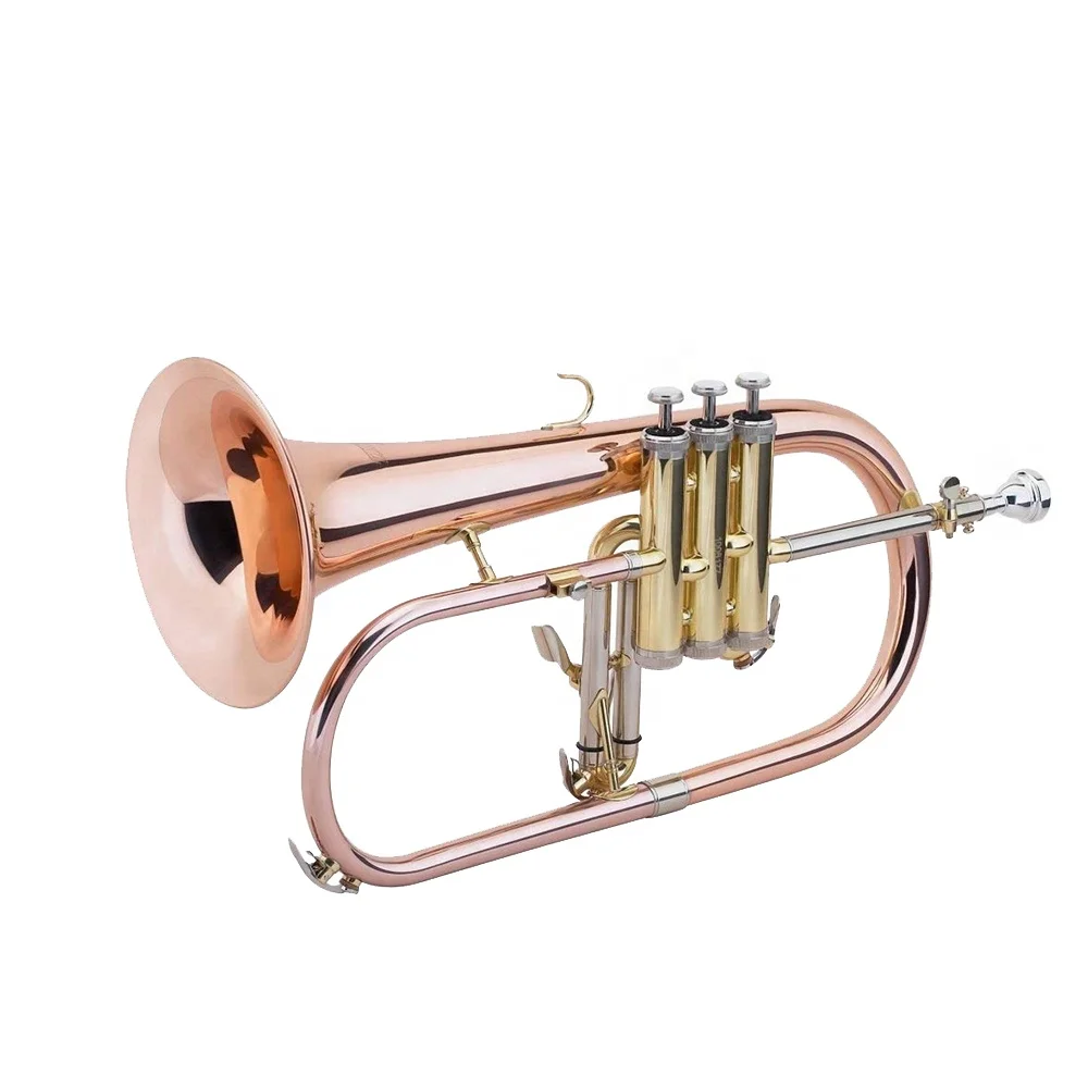 SEASOUND Professional BB Flugelhorn High Quality Phosphorus Copper Brass Body With Lacquer Surface JYFG410PC
