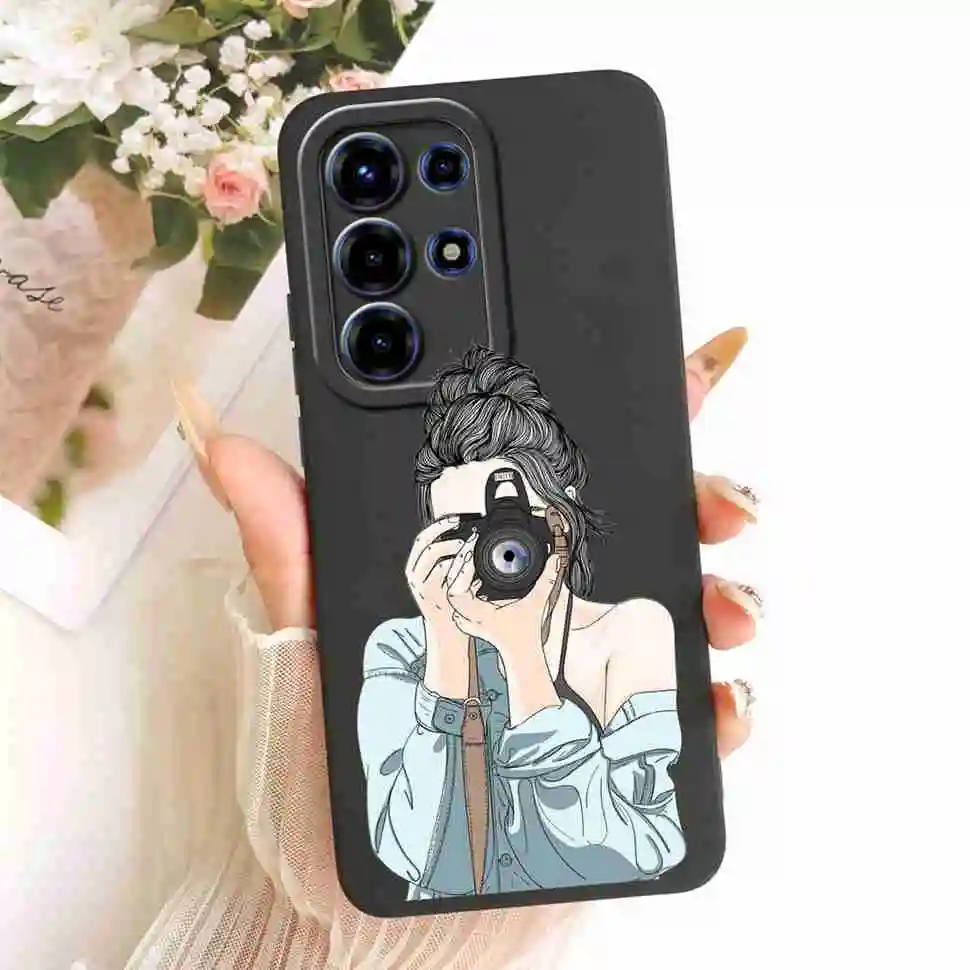 Floral Silicone Soft Shockproof Back Cover Case