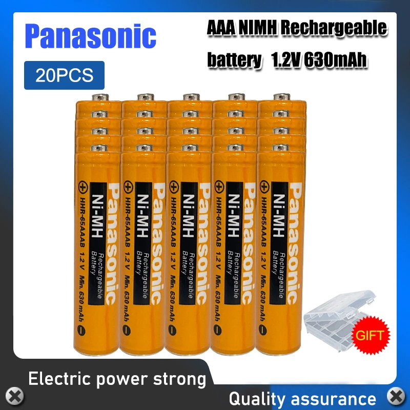 1.2v Aaa Hhr65aaabu Nimh Rechargeable Battery 630mah For Panasonic