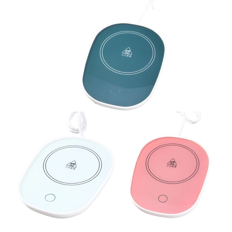 Coffee Mug Warmer Cup Heating Pad Desk Electric Beverage Warmer Plate 55℃ Constant Temperature for Cocoa Tea Water Milk A6HB