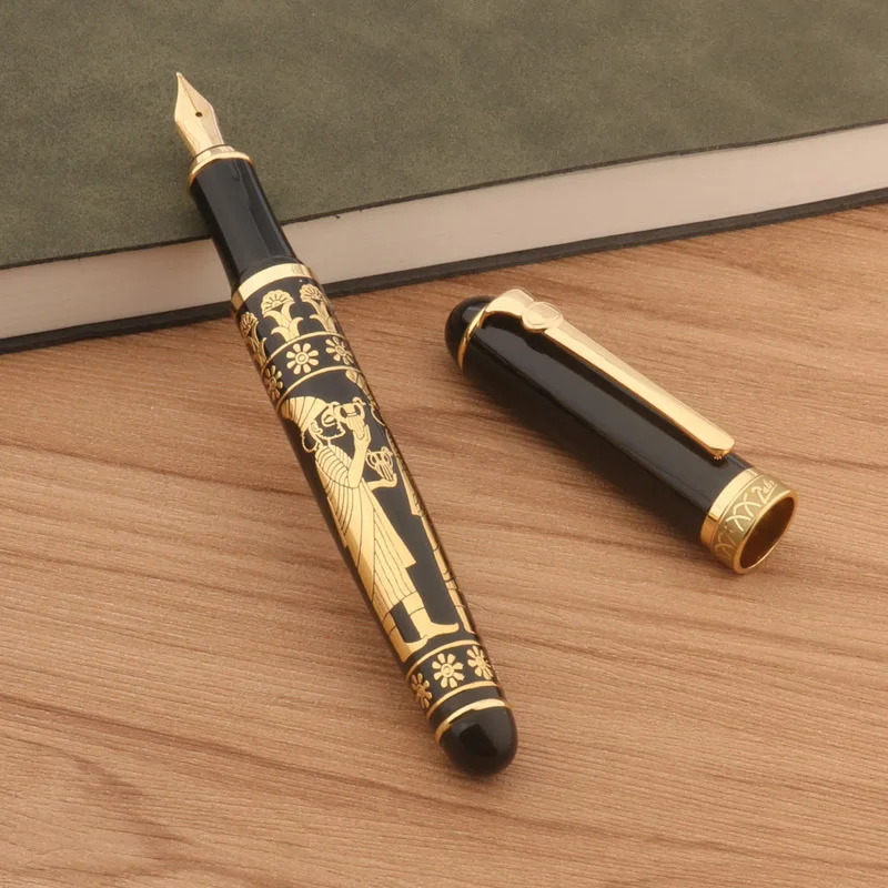 LuxuryMetal650FountainPenreliefSculptureEgyptianPharaoh