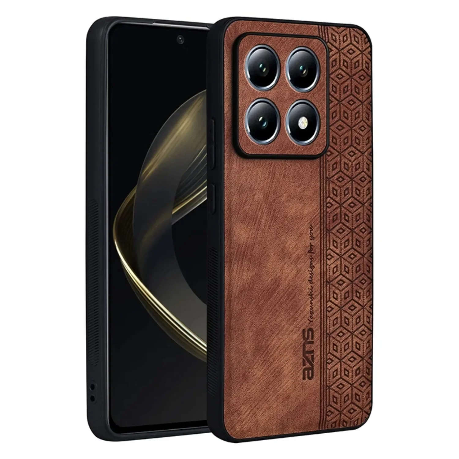 Luxury Sheepskin Leather Shockproof Phone Case with Silicone Protection
